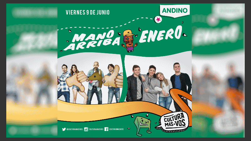 Enero y Mano Arriba se presentarán en Andino.
