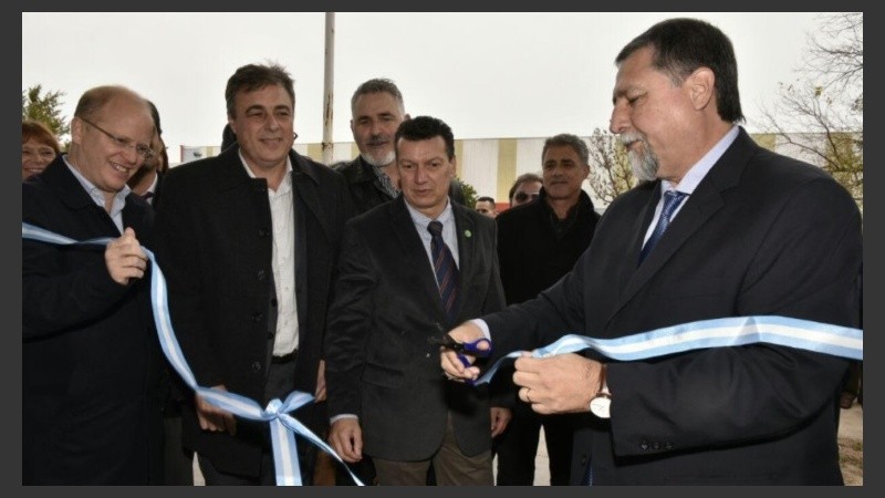 El acto de inauguración en Rafaela. 