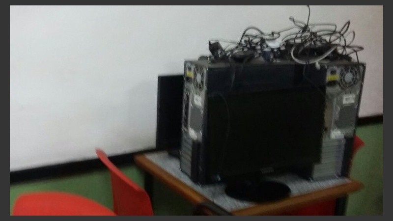 Las computadoras secuestradas.