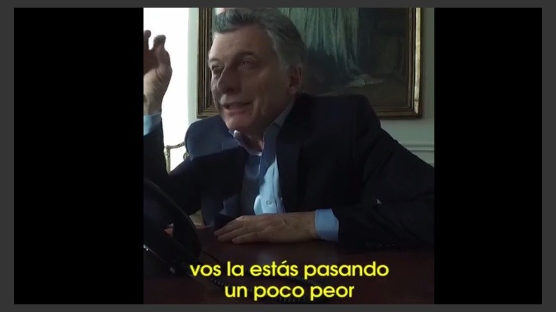 La conversación fue reproducida por el presidente en la red social Facebook.