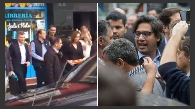 Macri, Vidal y Garavano fueron escrachados este viernes. 