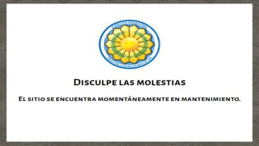 Así lucía la página web del Ejército Argentino mientras se realizaban las tareas de mantenimiento.