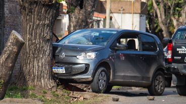Así quedó el auto involucrado.