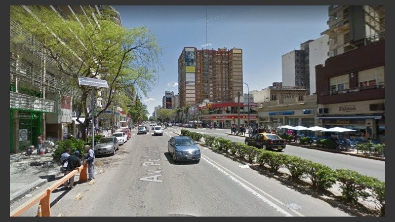 La zona céntrica del millonario robo. 