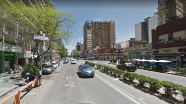 La zona céntrica del millonario robo.