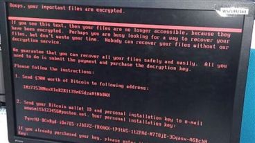 "Si ves este texto, entonces tus archivos han sido encriptados", avisa la amenaza.