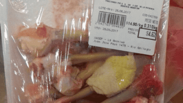 Una imagen de los restos que supuestamente venden en Río Gallegos.