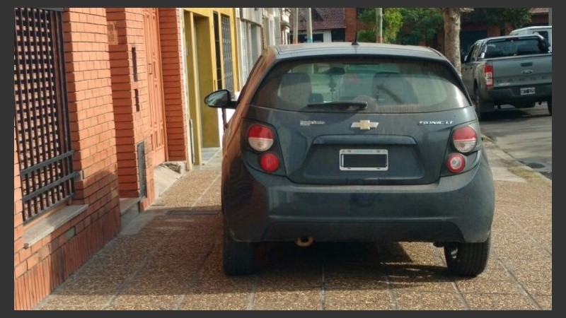 Uno de los vehículos detectados en infracción.