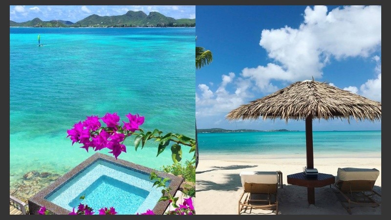 Algunas postales de las playas del destino elegido por Lionel y Antonela.