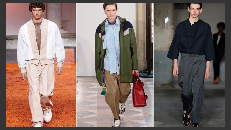 Los cortes amplios se destacan en los desfiles internacionales.