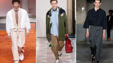 Los cortes amplios se destacan en los desfiles internacionales.