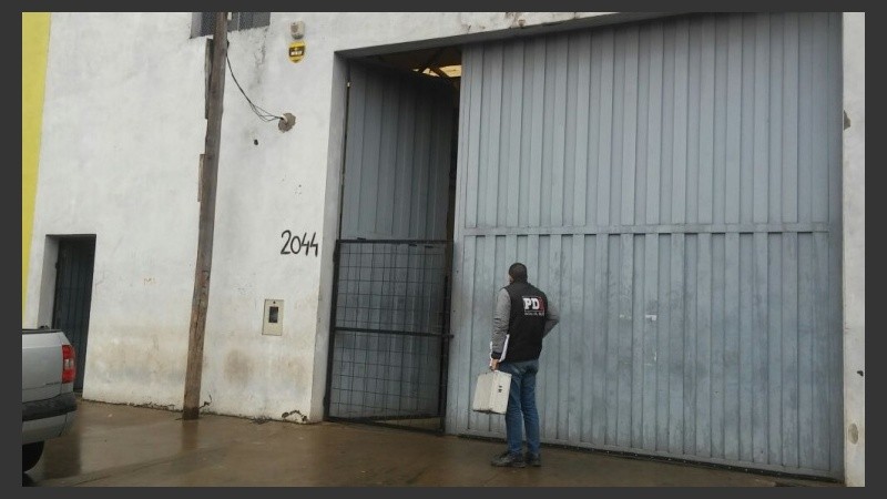 La PDI trabajando en el lugar. 