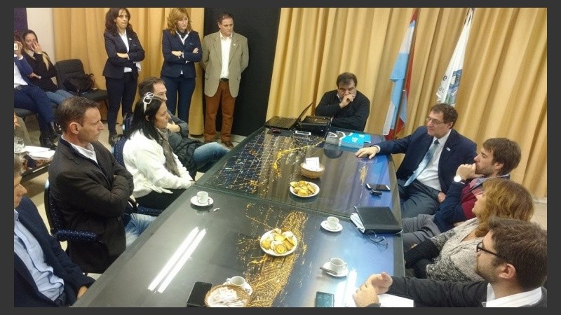 La reunión de administradores de peajes santafesinos. 