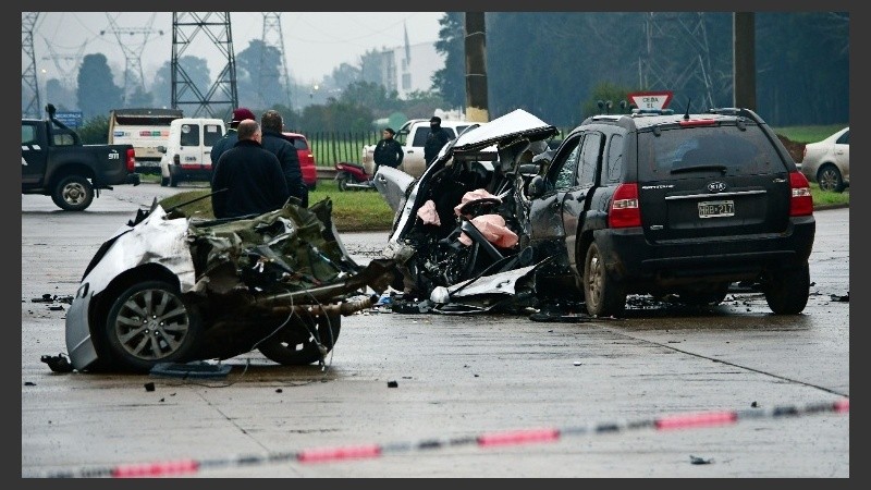 Tremendas imágenes sobre el estado en que quedaron los coches.