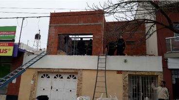 El lugar del hecho, sobre calle Catamarca.