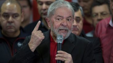 El expresidente brasileño Luiz Inácio Lula da Silva, en la sede de la dirección nacional del Partido de los Trabajadores.