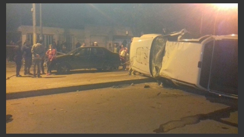 El choque involucró a cuatro vehículos.