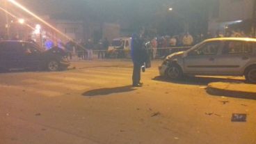 El choque involucró a cuatro vehículos.