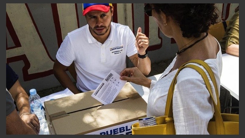 Las mesas de votación del plebiscito venezolano.