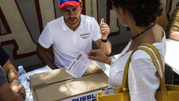 Las mesas de votación del plebiscito venezolano.