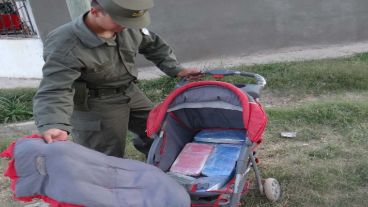 El cochecito que se utilizó para el intento de fuga.