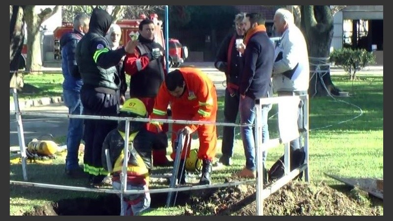 Los trabajos en el túnel de Arroyo seco. 