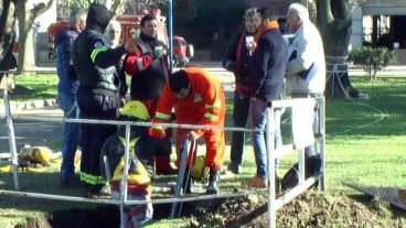 Los trabajos en el túnel de Arroyo seco.