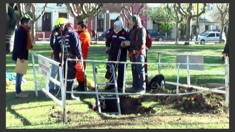 Los trabajos en el túnel de Arroyo seco. 