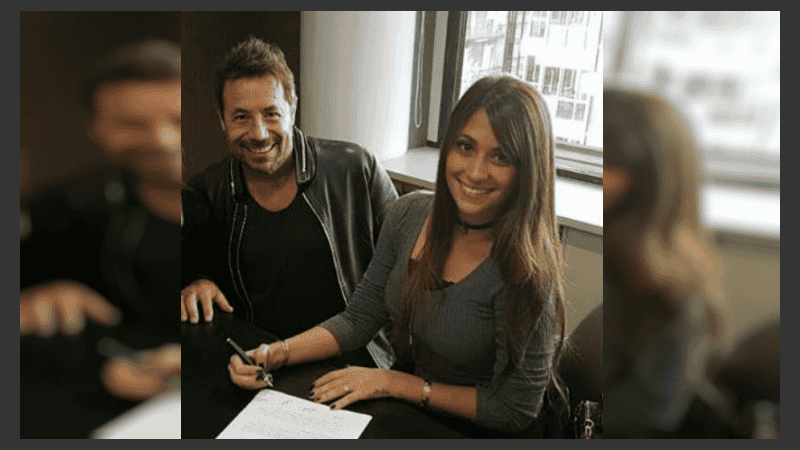 La mujer de Messi y el empresario del calzado firmaron un acuerdo comercial.