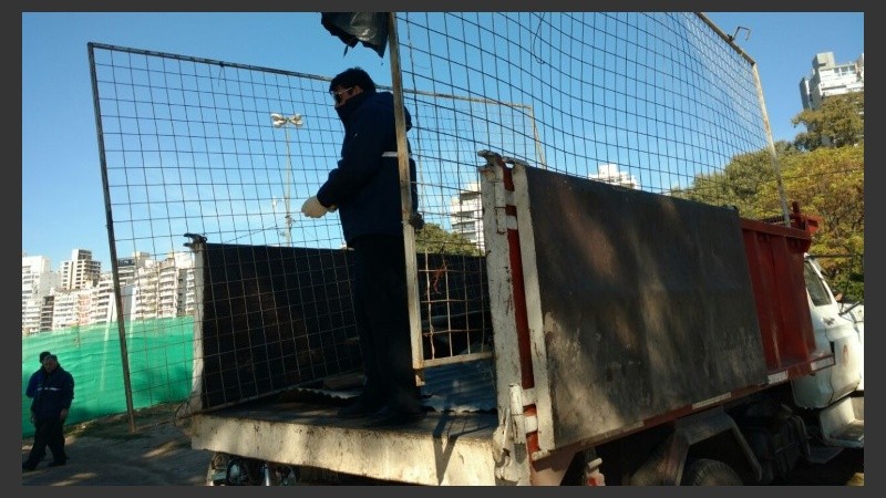 El operativo en la barranca rosarina. 