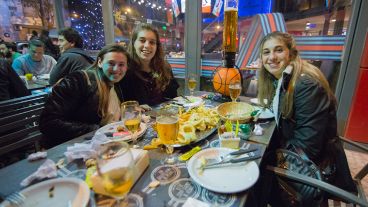 El festejo en las calles de la ciudad.