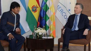 Macri también se reunió con Evo Morales este viernes.