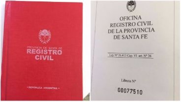 La libreta de casamiento de Leo y Anto.