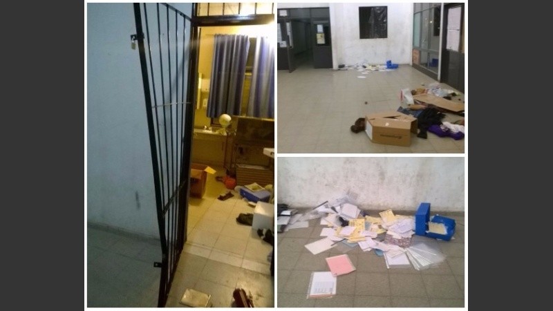 La escuela donde da clases la maestra.