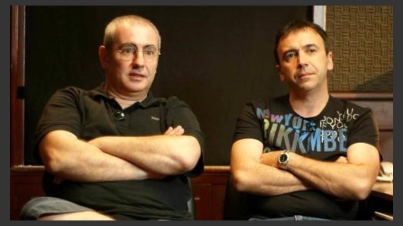 Britos (de lentes) junto a su socio, Alejandro Jasa.