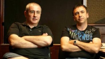 Britos (de lentes) junto a su socio, Alejandro Jasa.