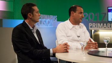 El intendente Corsalini y el precandidato a concejal Beas.