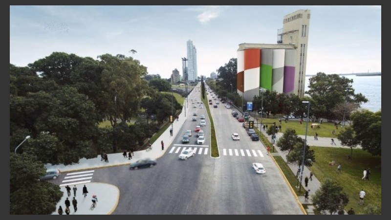 La imagen de cómo quedará la avenida de la costa.