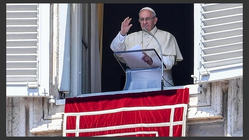 Francisco en el rezo del Ángelus este domingo.