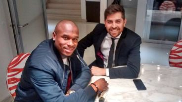 Leal y el periodista de Zapping Sport Julián Martín.