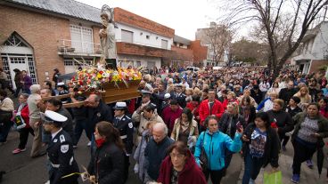 La procesión unió la iglesia San Cayetano con plaza Libertad.