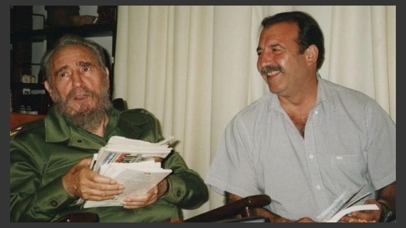 Echegaray junto a Fidel Castro.