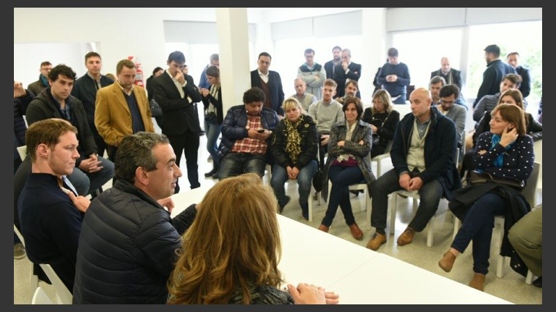 Javkin empezó el cierre de campaña en zona sur.