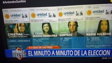 La boleta que mostró Animales Sueltos.