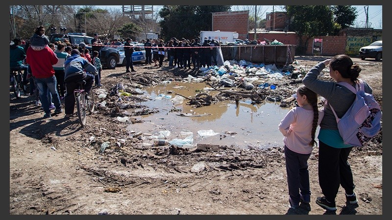 El lugar del hallazgo, en avenida Sabín y Olivé.