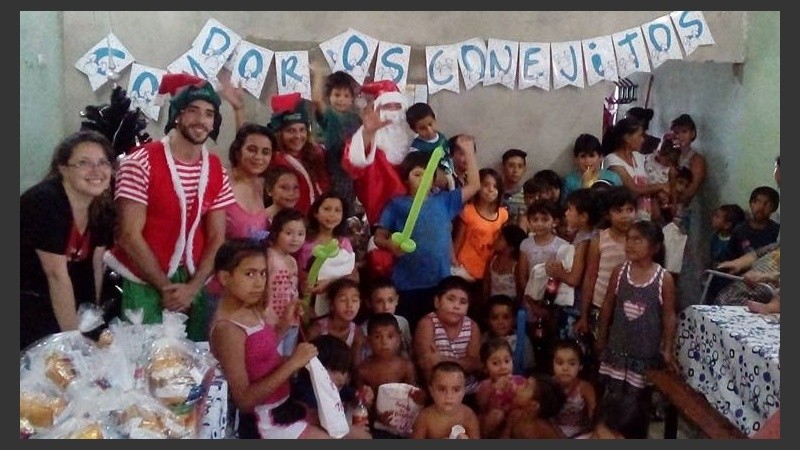 El comedor tuvo la visita de Papá Noel a fin del 2016.