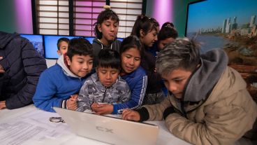 Los chicos disfrutaron en las instalaciones de Televisión Litoral.