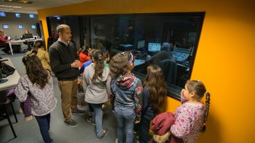 Los chicos disfrutaron en las instalaciones de Televisión Litoral.