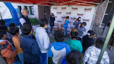 Los chicos disfrutaron en las instalaciones de Televisión Litoral.