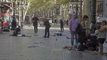 El atentado fue en plena Rambla.